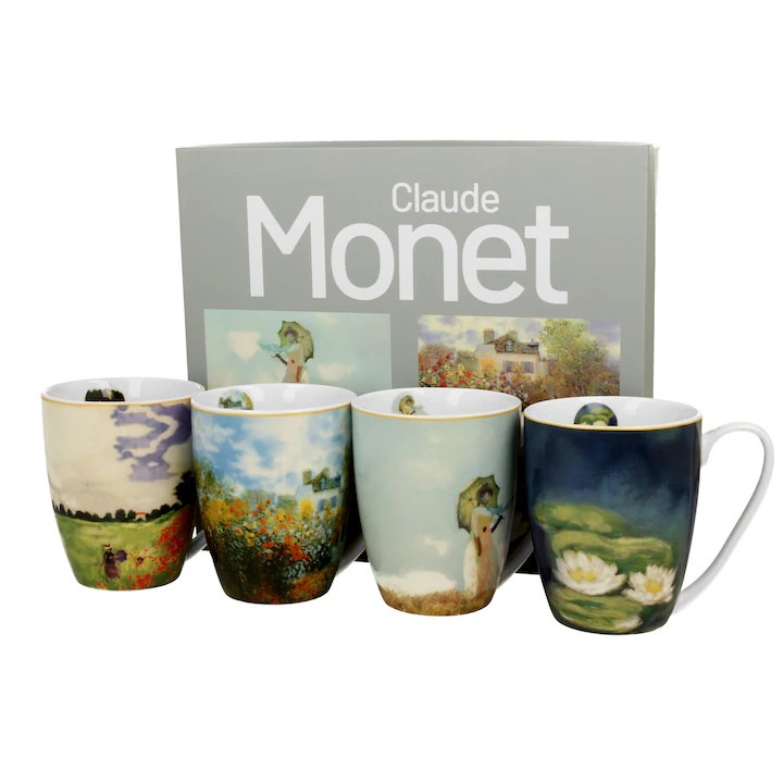 Set de 4 cani clasice inspirate de Monet