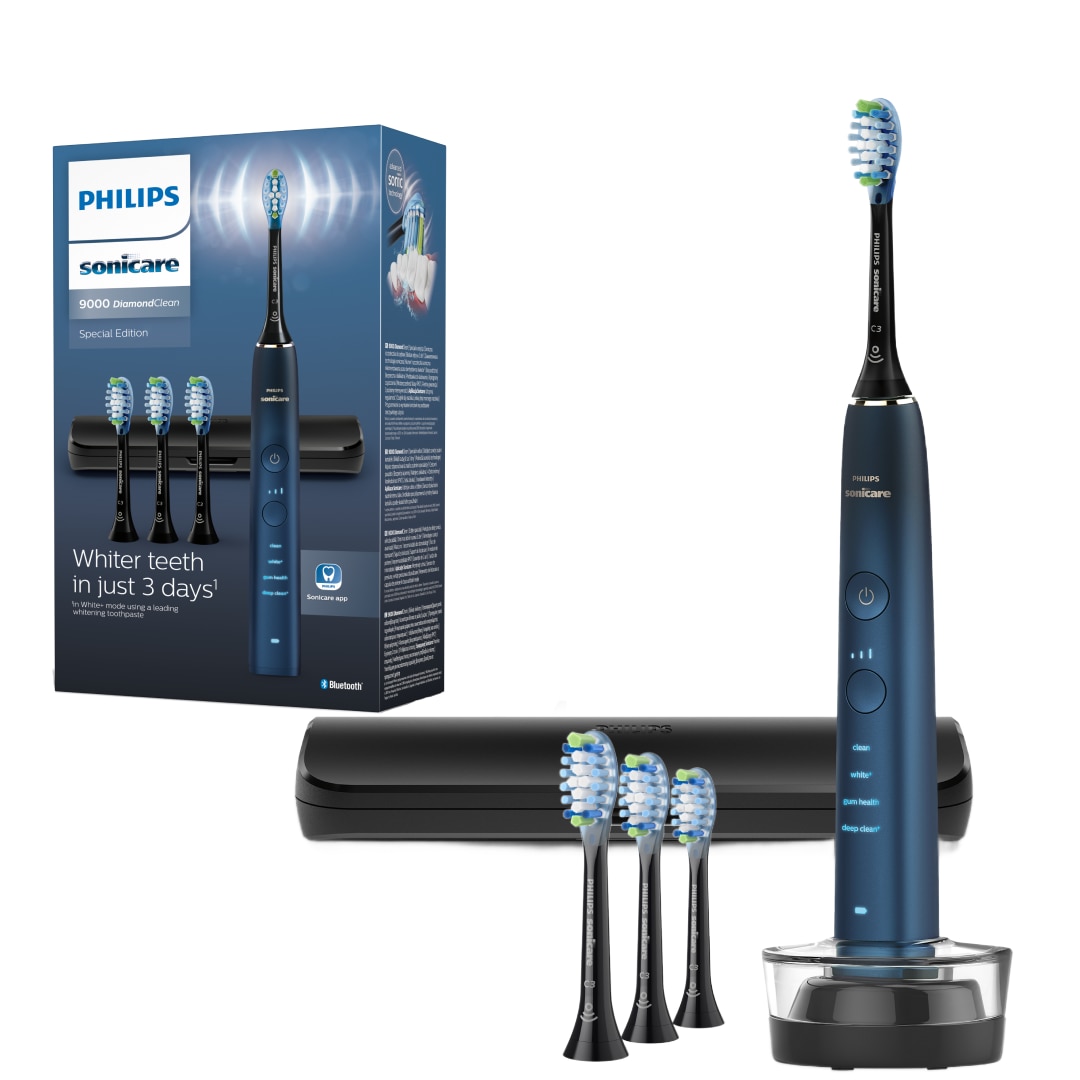 Periuta electrica sonica PHILIPS Sonicare DiamondClean Seria 9000 HX9911/89, 4 moduri de periere, 3 intensitati, senzor de presiune, senzor BrushSync, conectivitate cu aplicatia So