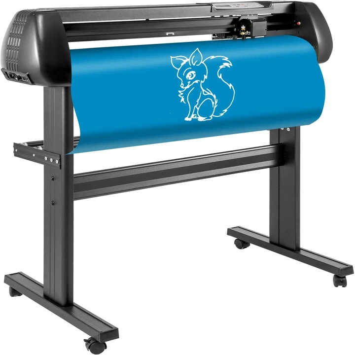 Vinilvágó plotter, 720 mm, LCD kijelző, USB interfész, fekete