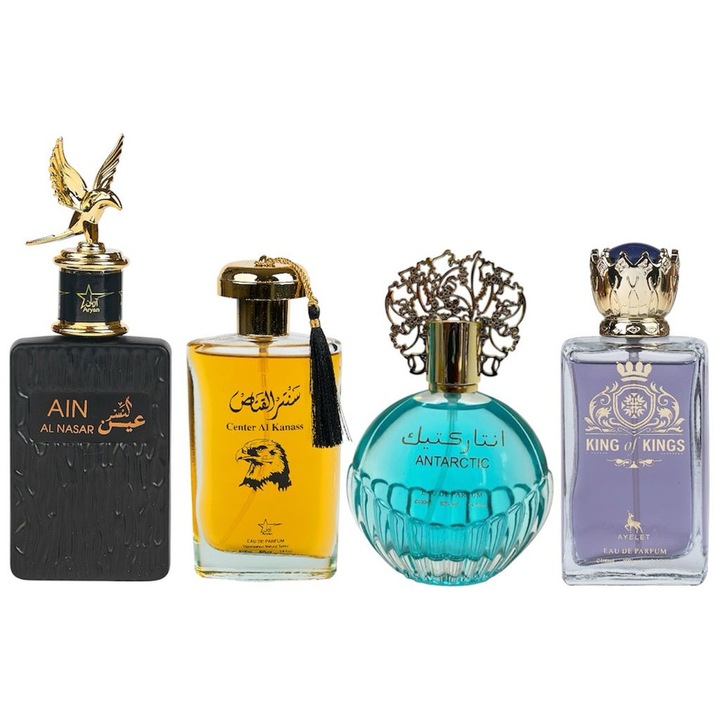 Set, Apa de Parfum, Ain Al Nasar/ Center Al Kanass/ Antarctic/ King of Kings, Barbati, 4x100 Ml