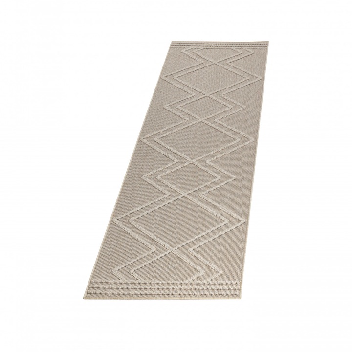 Covor tip Traversa Tarisa Bej V4 80x250 cm