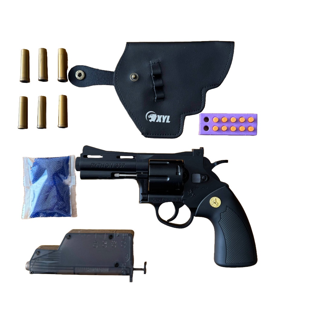 Revolver pentru copii ZP-5, Cu glont moale si bile de gel, 22cm - eMAG.ro