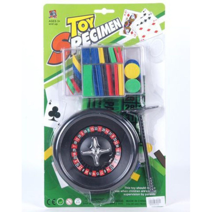 Рулетка за хазарт, карти и чипове, игра на покер, образователна настолна игра, цветна