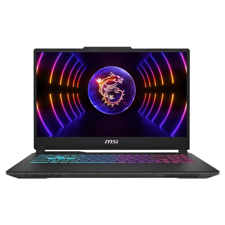 Лаптоп MSI Cyborg 15 A13UCK с Intel Core i7-13620H (1.8/4.9GHz, 24M), 16 GB, 512GB M.2 NVMe SSD, NVIDIA RTX 3050 4GB GDDR6, Free DOS, Черен
