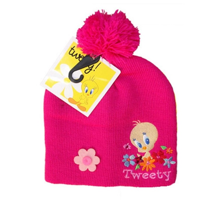 Caciula Tweety, fucsia, 52 cm