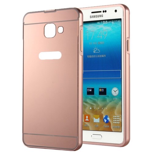 Husa tip carcasa si bumper ELECTRO-SHELL pentru SAMSUNG GALAXY A7 2016 (A710), Roz-Auriu