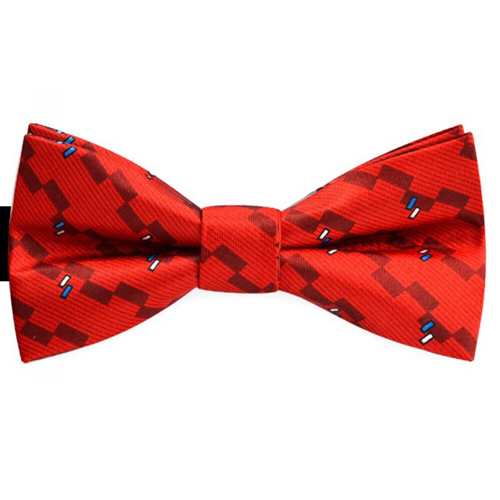 Papion clasic rosu, model stil domino