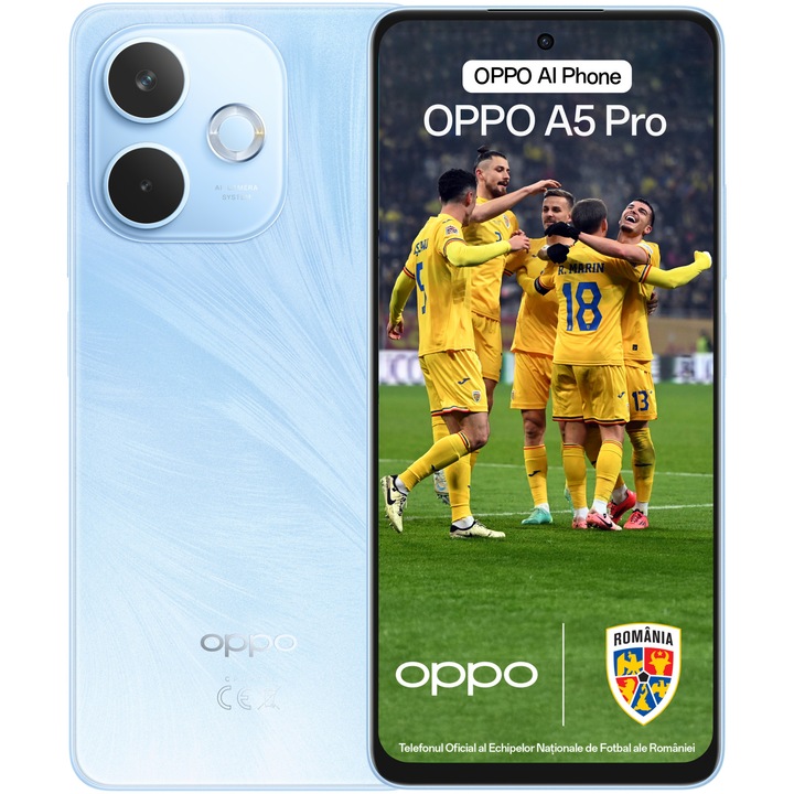 Смартфон OPPO A5 Pro, 8GB RAM, 256GB, 4G, Feather Blue