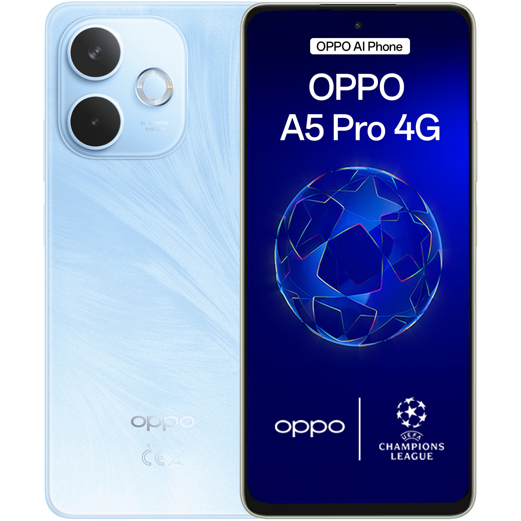 Telefon mobil OPPO A5 Pro, Dual SIM, 8GB RAM, 256GB, 4G, Feather Blue