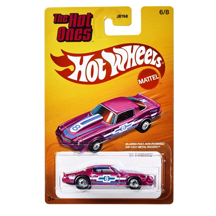 Кола Hot Wheels The Hot Ones, 1981 Camaro 6/8, JBY74, 1:64, розов