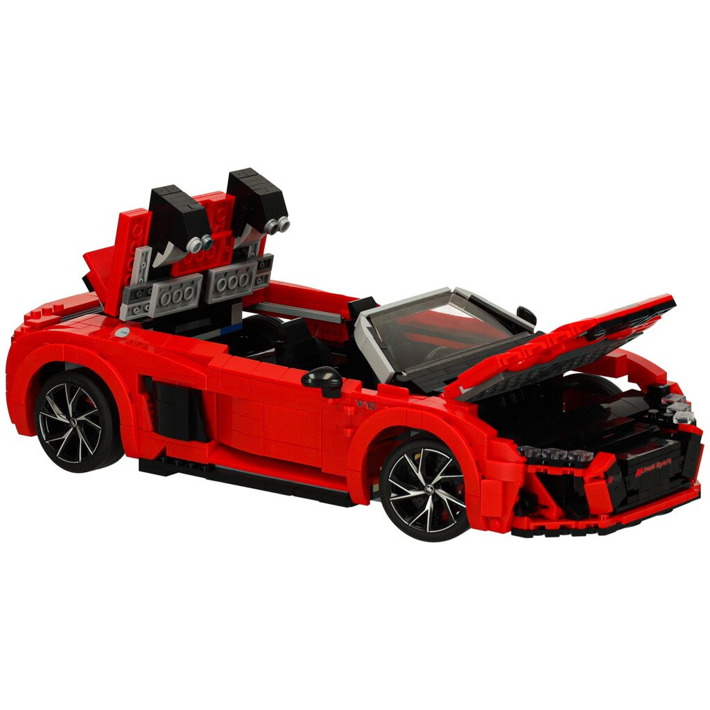 Set de constructie Audi R8 Spyder, 1440 elemente, rosu, 1:14, 32