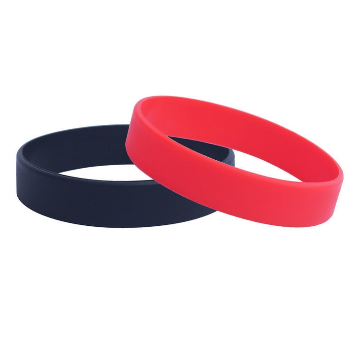 Bratara sport din silicon, negru, alb, S