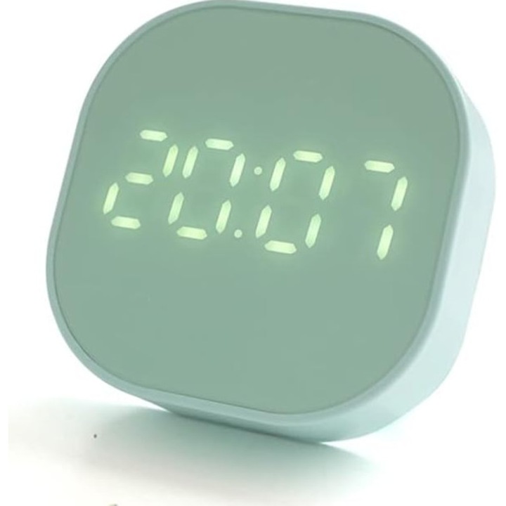 Ceas de birou LED, Verde, 82.6x82.6x25.6cm