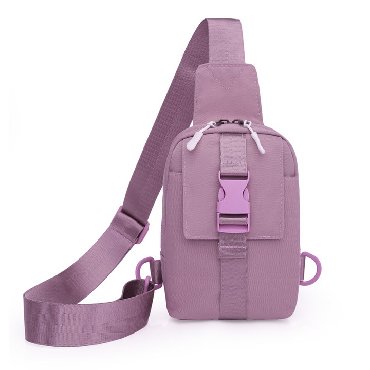 Női táska, masszív, vízálló, 19x6x12cm, lila