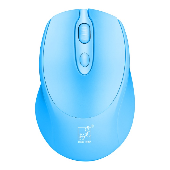 Vezeték nélküli egér 2.4G, 800-1200-1600DPI, kék, 104x67x32mm