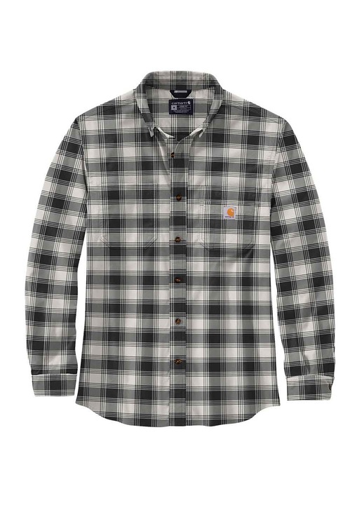 Carhartt férfi ing, Malt modell, rugalmas anyagból, két zsebbel, fehér/fekete pamut, 2XL INTL