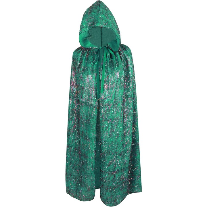 Pelerina cu gluga, matase colorata, 150x48cm, pentru costume medievale, petreceri de Halloween, set 1 buc.