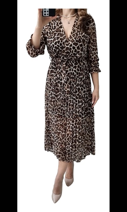 Rochie leopard, eleganta, masura universala