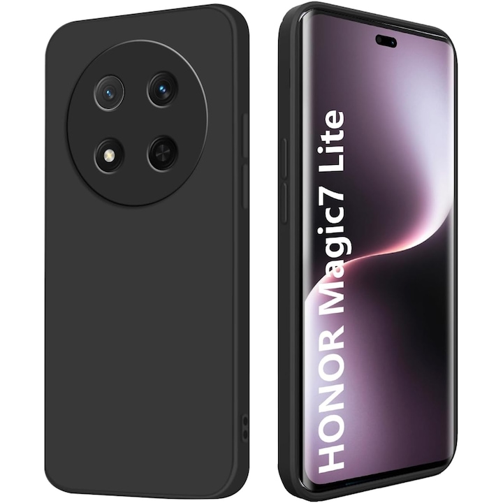 Калъф Soft Touch, тънък, ALC Mobile, противоударен, съвместим с HONOR Magic7 Lite, черен Tpu