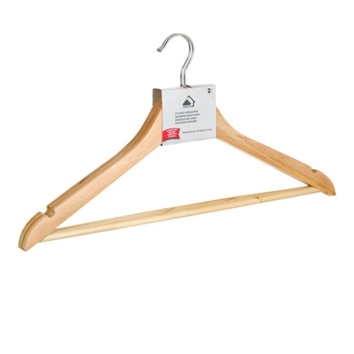 Umerase din lemn, 2 buc, bej, 44.5x22.5x1.2cm