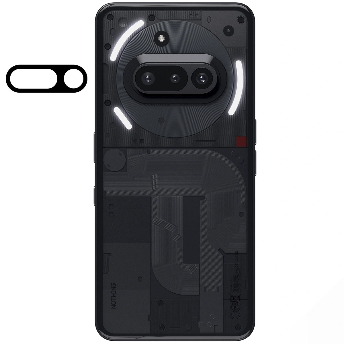Folie de protectie camera Bizon, pentru Nothing Phone (3a), transparent, set 2 bucati