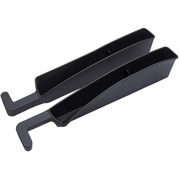 Accesorii organizator scaun auto，Scaunul auto Gap Filler Organizator, 2 pachet Scaunul din fata Organizator - Universal Fit SUV Truck Console Side Storage Box pentru detinerea telefonului, ochelari, accesorii interioare pentru masini, material TPE, Negru