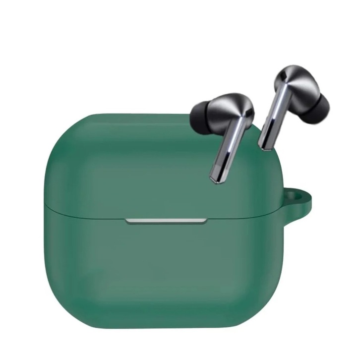 Husa pentru AirPods 4, Z132, Incarcare wireless, Silicon, Green