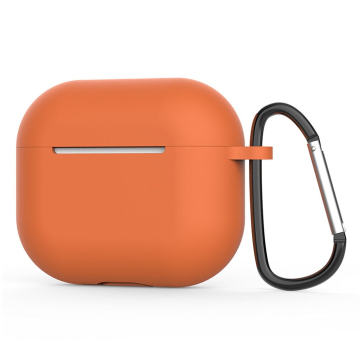 Husa pentru AirPods 4, Z131, Incarcarea wireless, Silicon, Orange