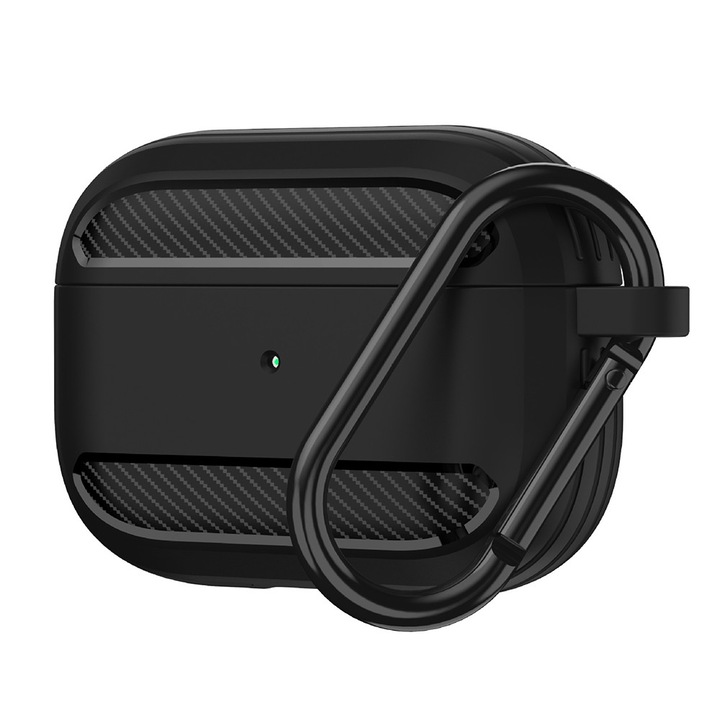 Husa pentru AirPods Pro 1/ Airpods Pro 2 carbon silicone black