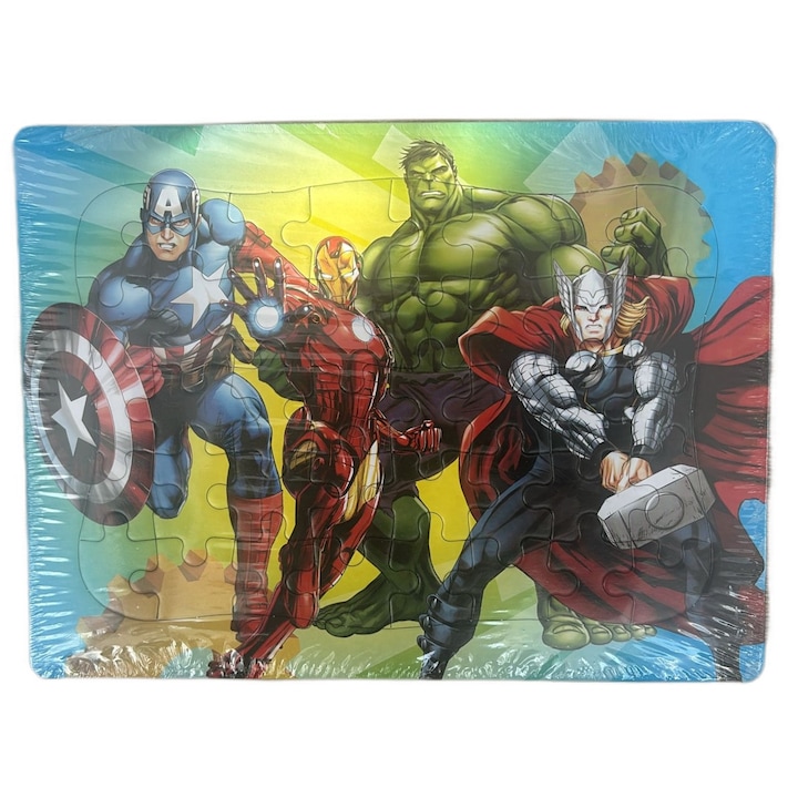 Пъзел ANGMAD, 40 части, Marvel герои, размер: 28x21см, многоцветен
