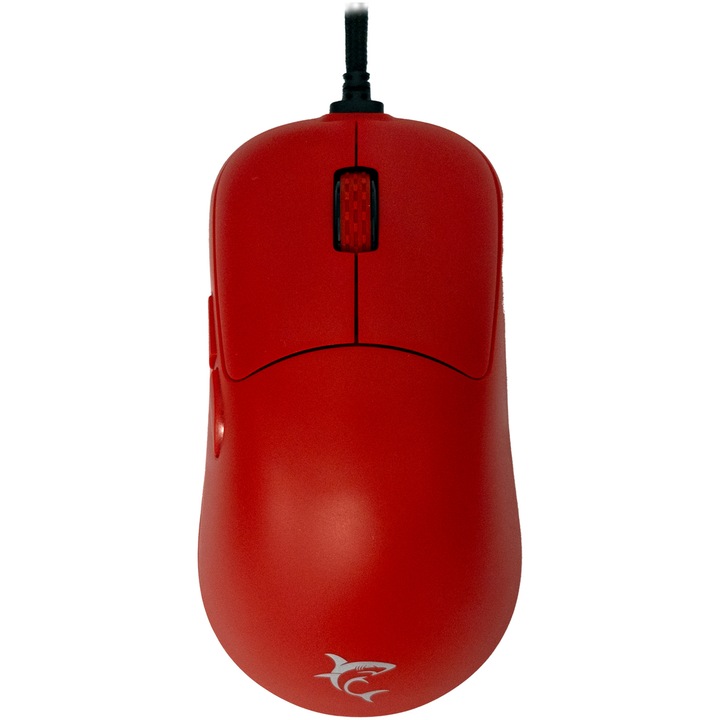 Mouse Gaming cu fir White Shark GRAPHENE, 12.400 DPI, 1.000Hz, 60IPS, 30G, Chipset PIXART 3327, Switch-uri HUANO 20M, Butoane Programabile, Cablu braided 1,5m, 47gr., Matte Coating, Rosu