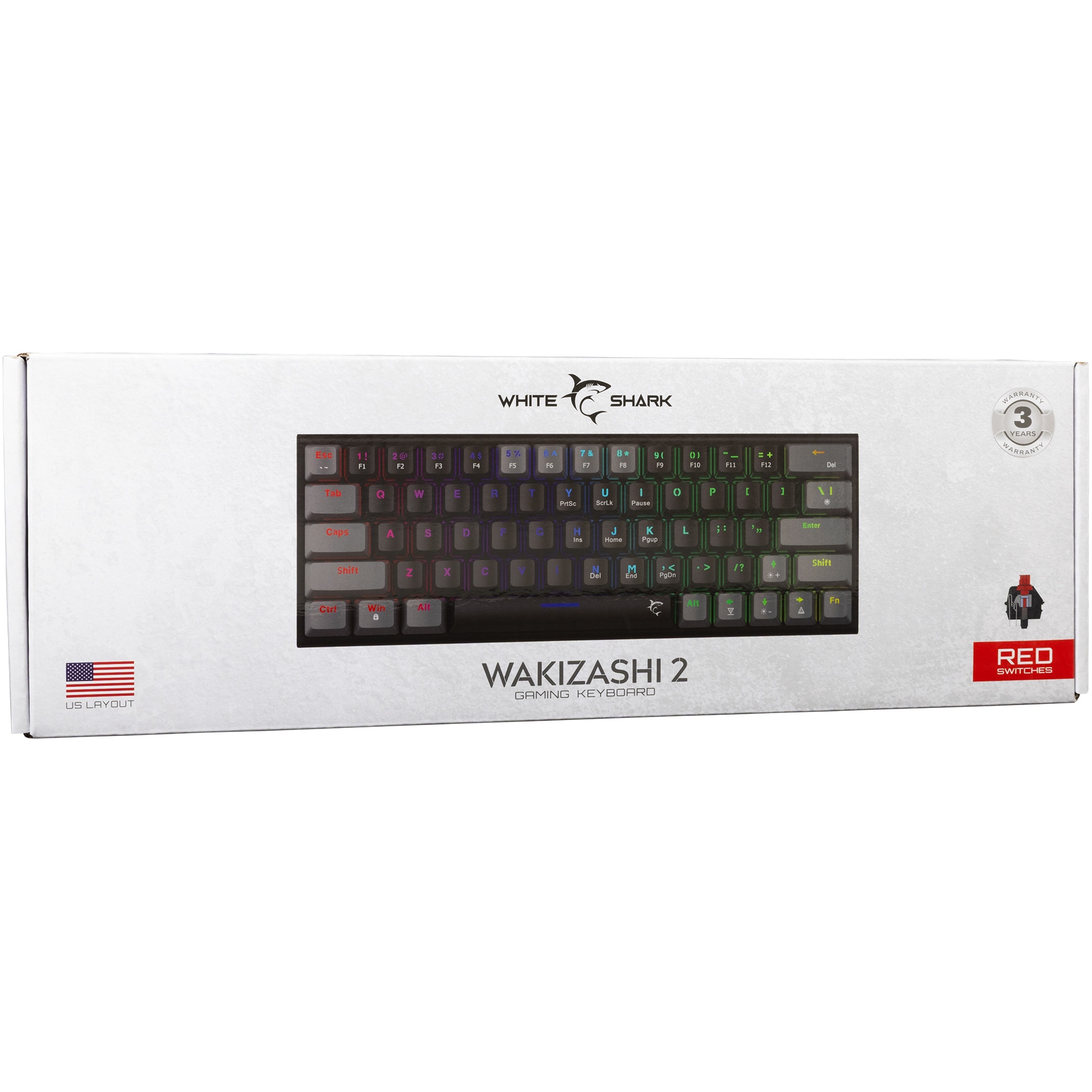 Tastatura Mecanica Gaming cu fir White Shark WAKIZASHI v2