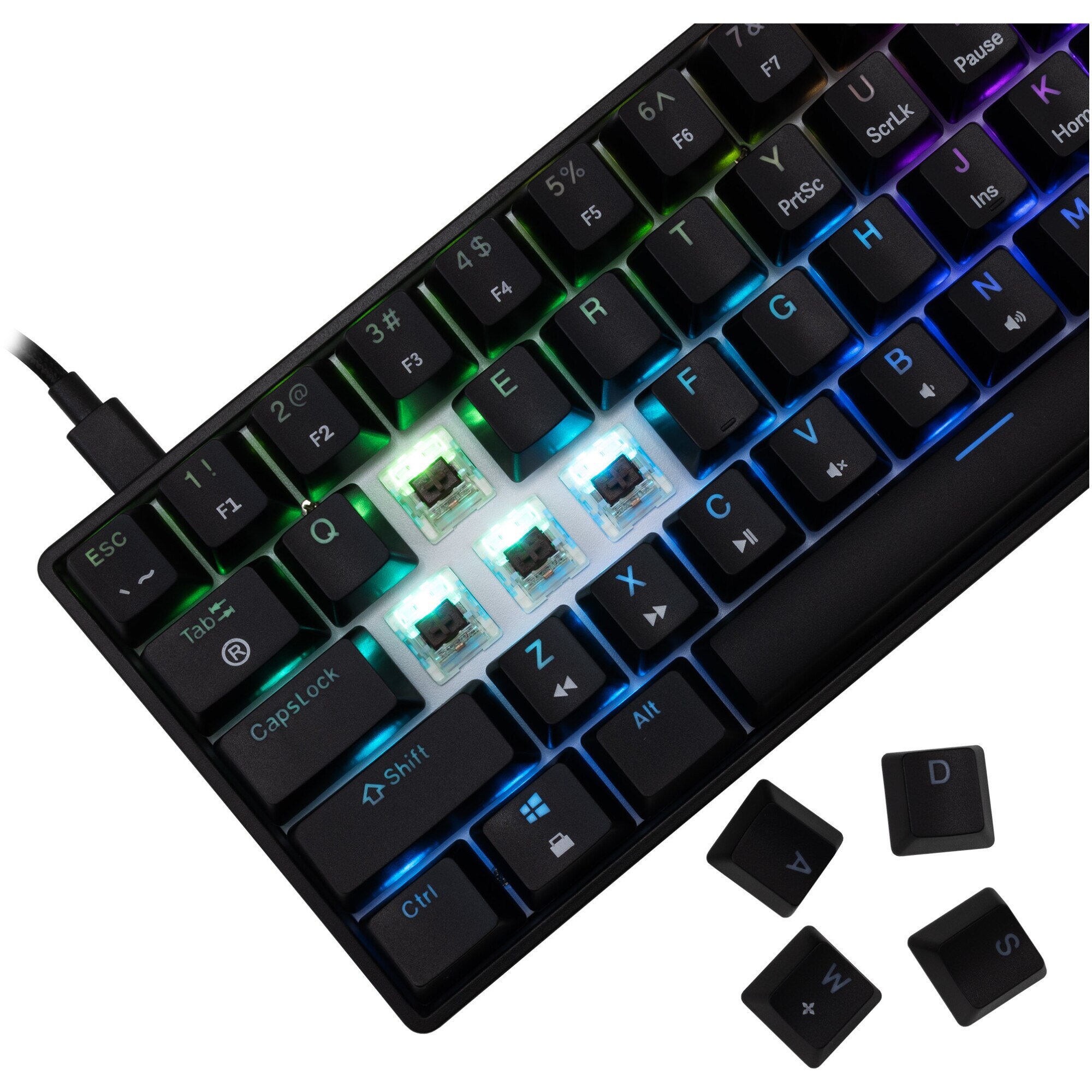rucky43☆ Tastatura Mecanica Gaming cu fir White Shark SHINOBI v2