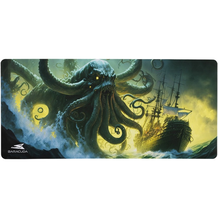Mouse Pad Gaming Barracuda DARKWATER, Suprafata Textila, Baza Cauciucata Anti-Alunecare, 75cm X 35cm X 0.3cm