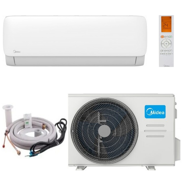 Aparat de aer conditionat Midea Xtreme Fresh MSAGAU-12HRFNX-QRD0GW Inverter 12000 BTU, KIT MONTAJ INCLUS