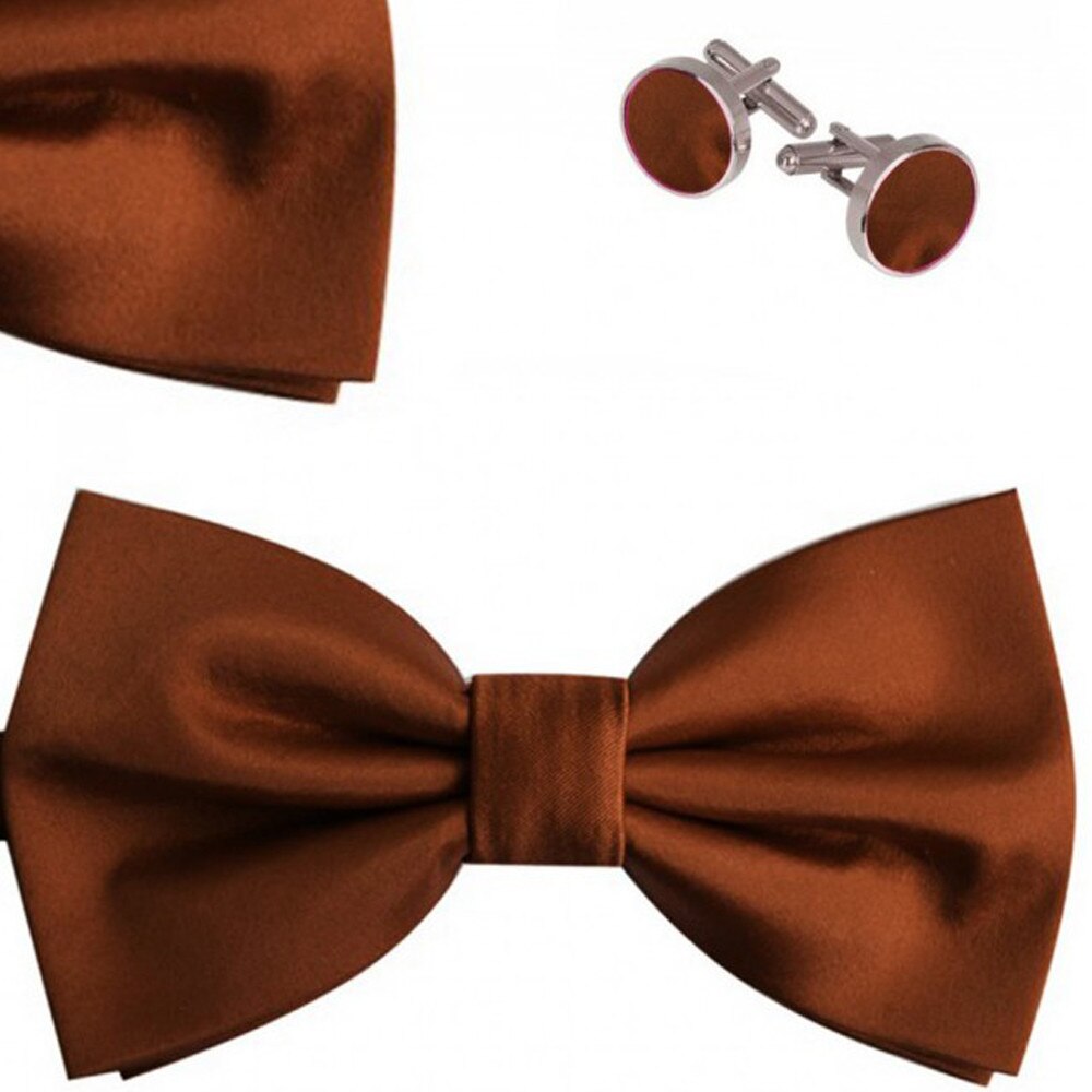 Set papion barbati, batista, butoni, maro uni