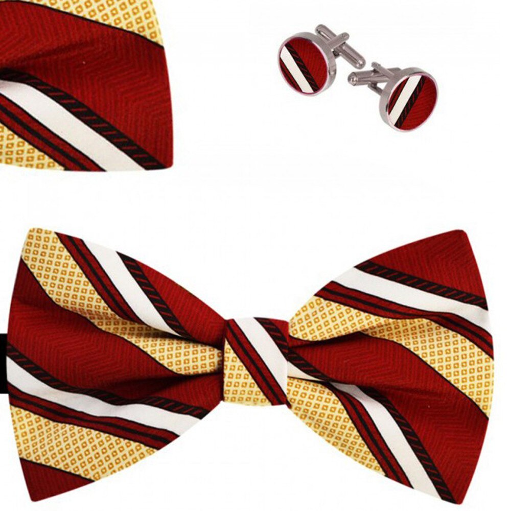 Set papion barbati, batista, butoni, rosu bordo, model dungi