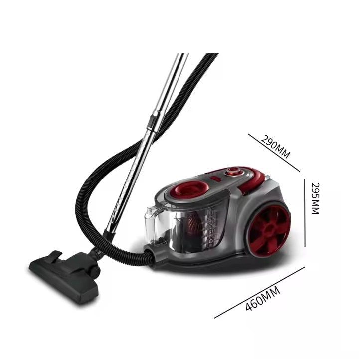 Aspirator Fara Sac, 3000W, 4.5L, Tehnologie Ciclonica, Tub Telescopic Reglabil, Cablul Retractabil, Design Compact, Curatare Eficienta, Rosu-Gri