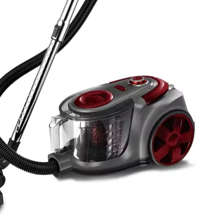 Aspirator Fara Sac, 3000W, 4.5L, Tehnologie Ciclonica, Tub Telescopic Reglabil, Cablul Retractabil, Design Compact, Curatare Eficienta, Rosu-Gri