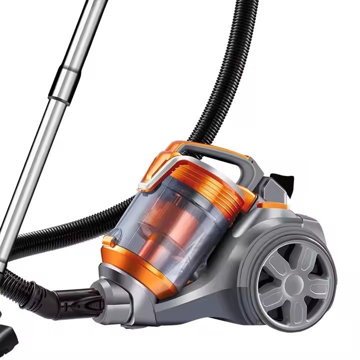 Aspirator Portabil cu Sac, 3000W, 4L, Putere Mare de Aspirare, Tub Telescopic, Cablul Retractabil, Design Compact, Portocaliu/Gri, Ideal pentru Curatenie in Locuinta si Auto