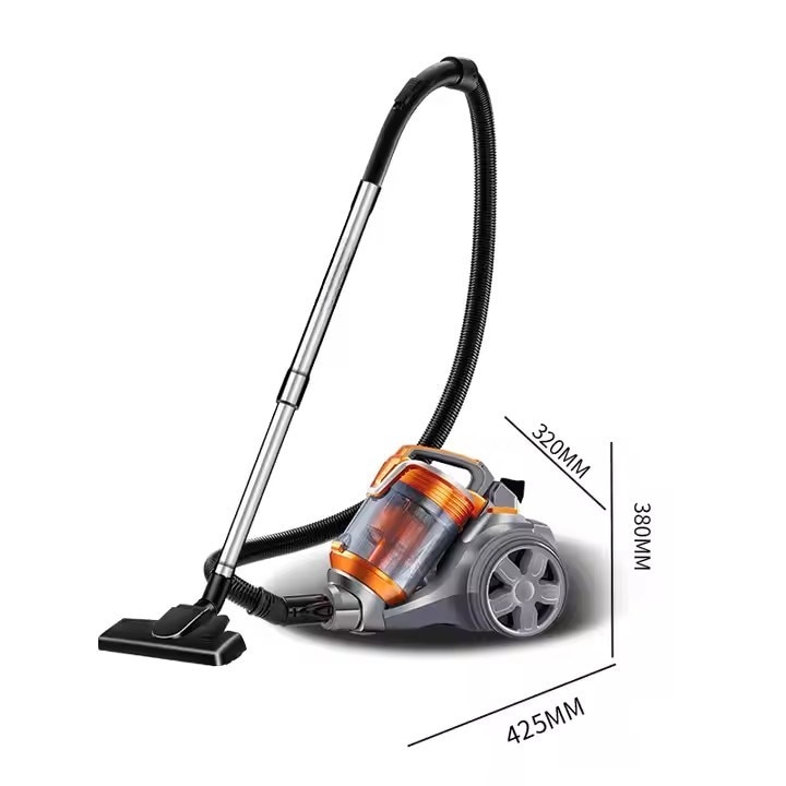 Aspirator Portabil cu Sac, 3000W, 4L, Putere Mare de Aspirare, Tub Telescopic, Cablul Retractabil, Design Compact, Portocaliu/Gri, Ideal pentru Curatenie in Locuinta si Auto