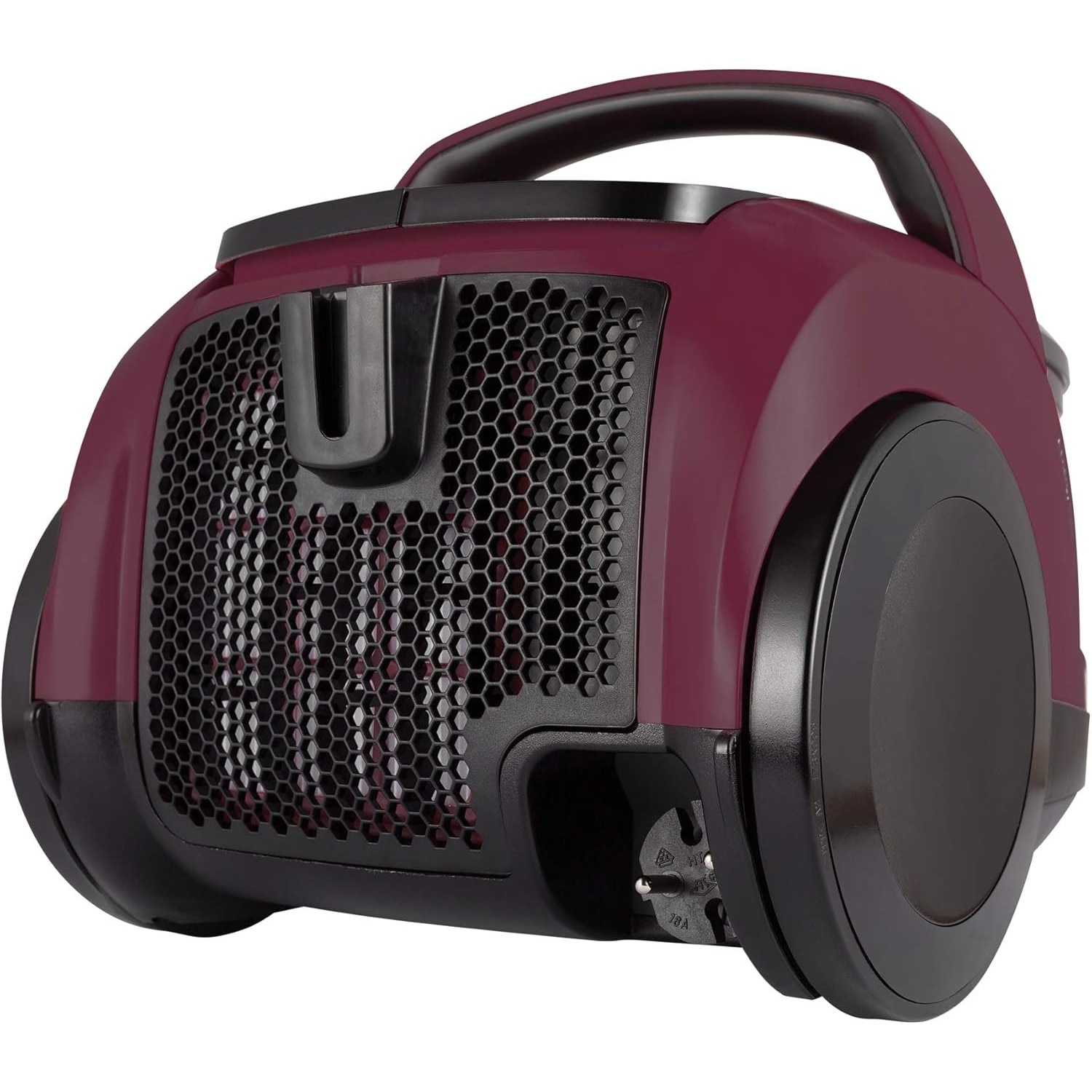 Aspirator fara sac Grundig VCC3870A, 800 W, 1.8 L, filtru HEPA, tehnologie DustSeal, Visiniu/Negru