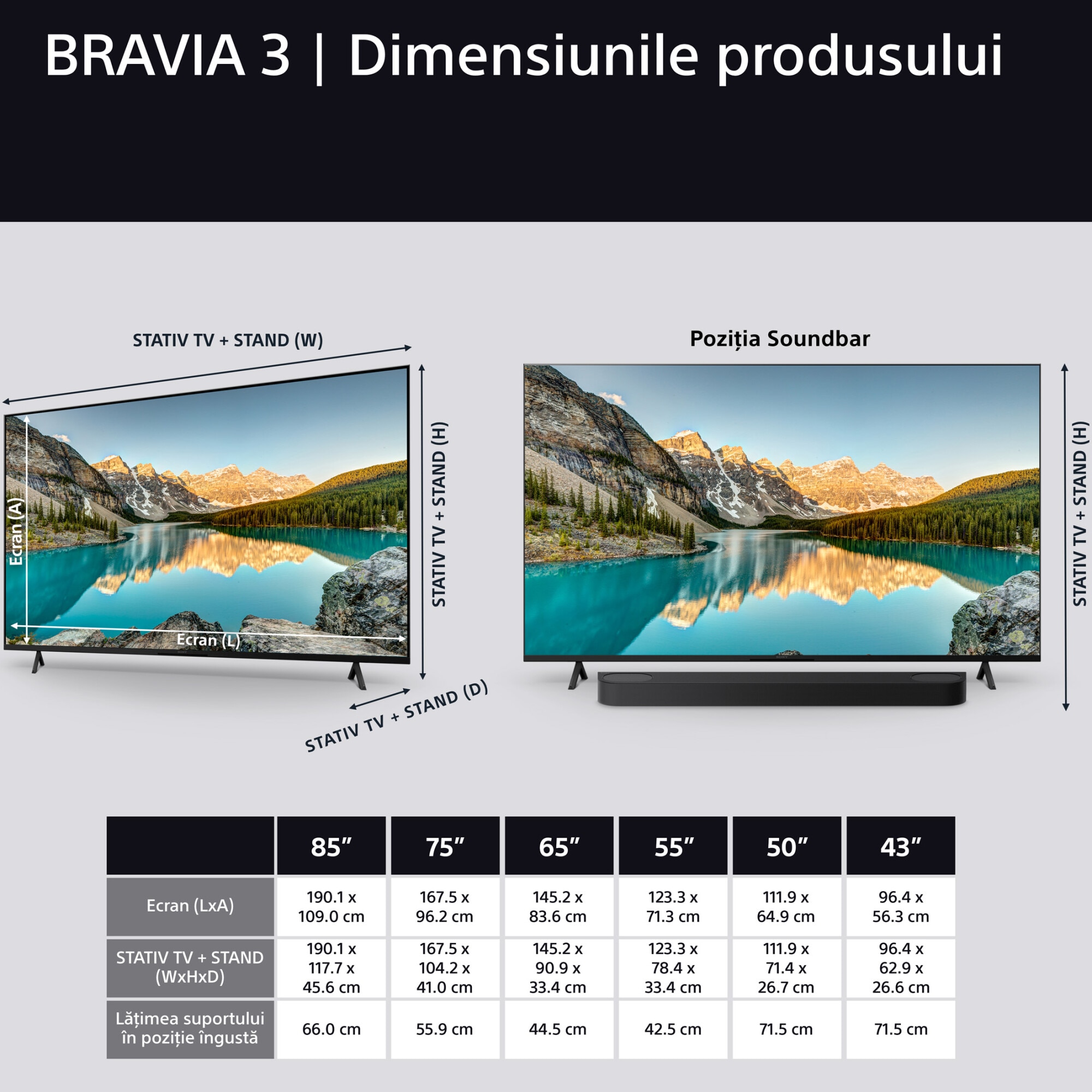 Televizor Sony BRAVIA 3 LED 55S35, 139 cm, Smart Google TV, 4K