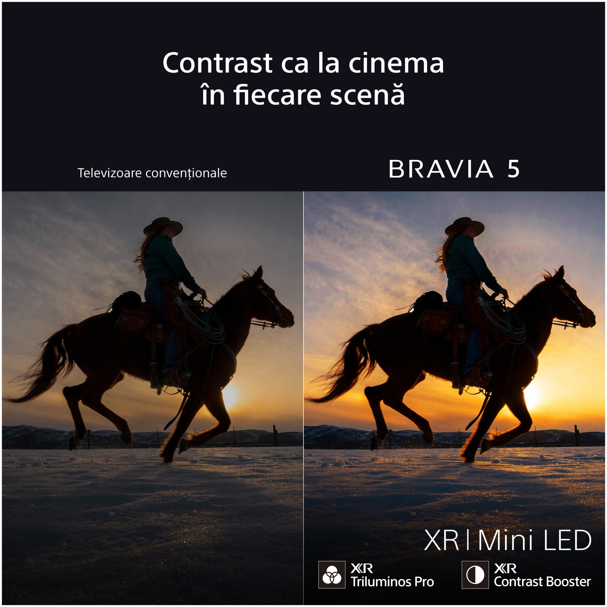 RESIGILAT: Televizor Sony BRAVIA 5 XR l Mini LED 55XR59, 139 cm, Smart Google TV, 4K Ultra HD, 100 Hz, Clasa E (Model 2025)