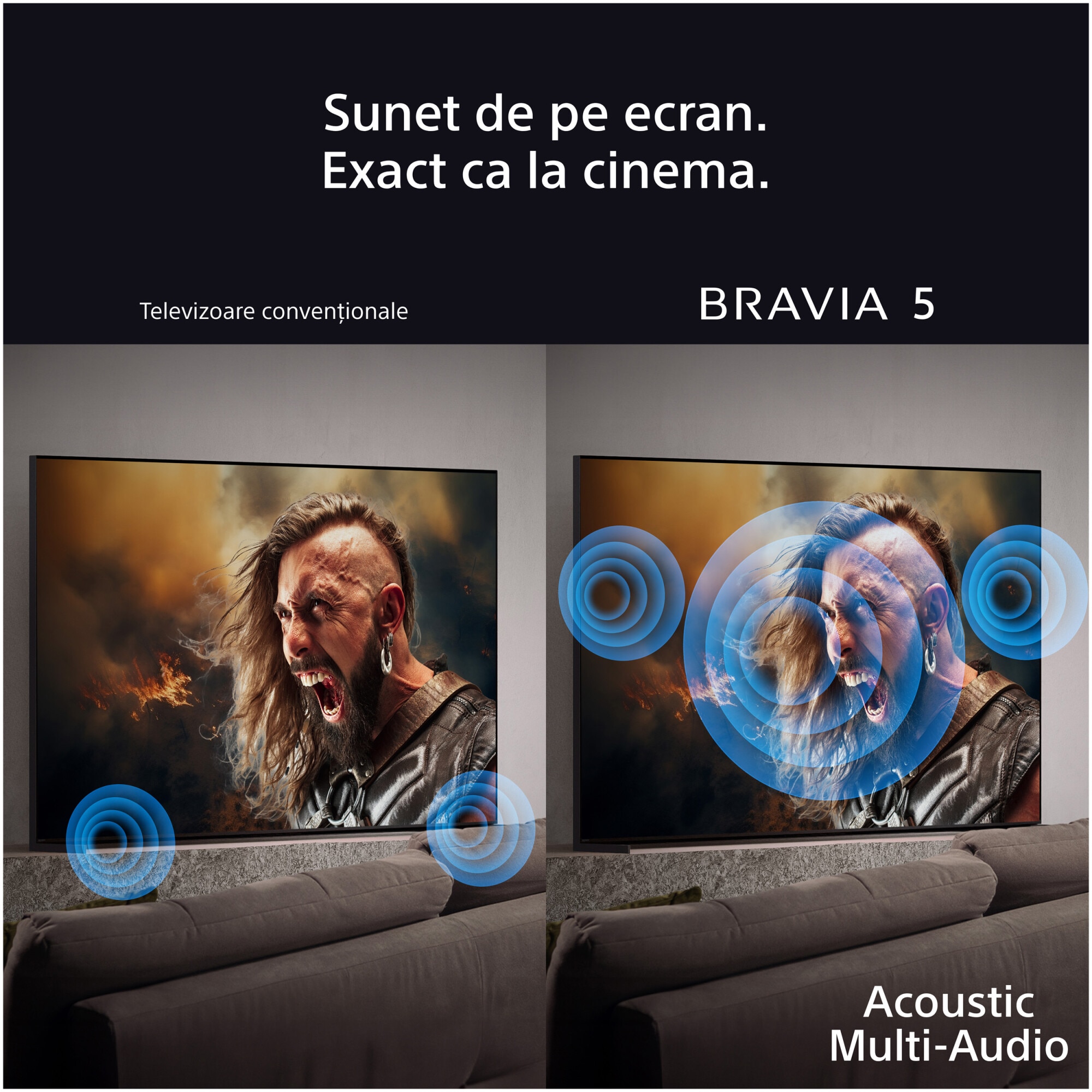 RESIGILAT: Televizor Sony BRAVIA 5 XR l Mini LED 55XR59, 139 cm, Smart Google TV, 4K Ultra HD, 100 Hz, Clasa E (Model 2025)