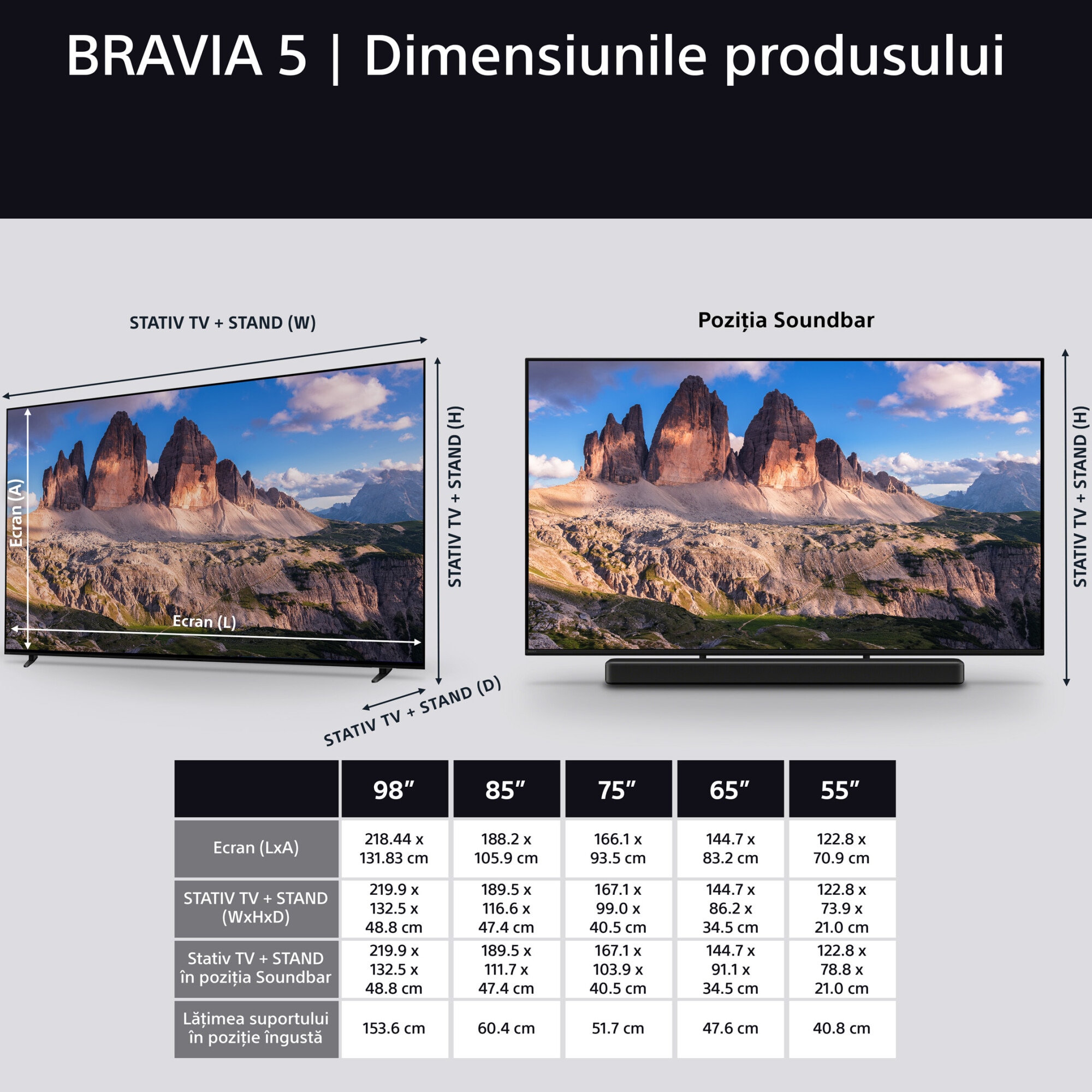 RESIGILAT: Televizor Sony BRAVIA 5 XR l Mini LED 55XR59, 139 cm, Smart Google TV, 4K Ultra HD, 100 Hz, Clasa E (Model 2025)