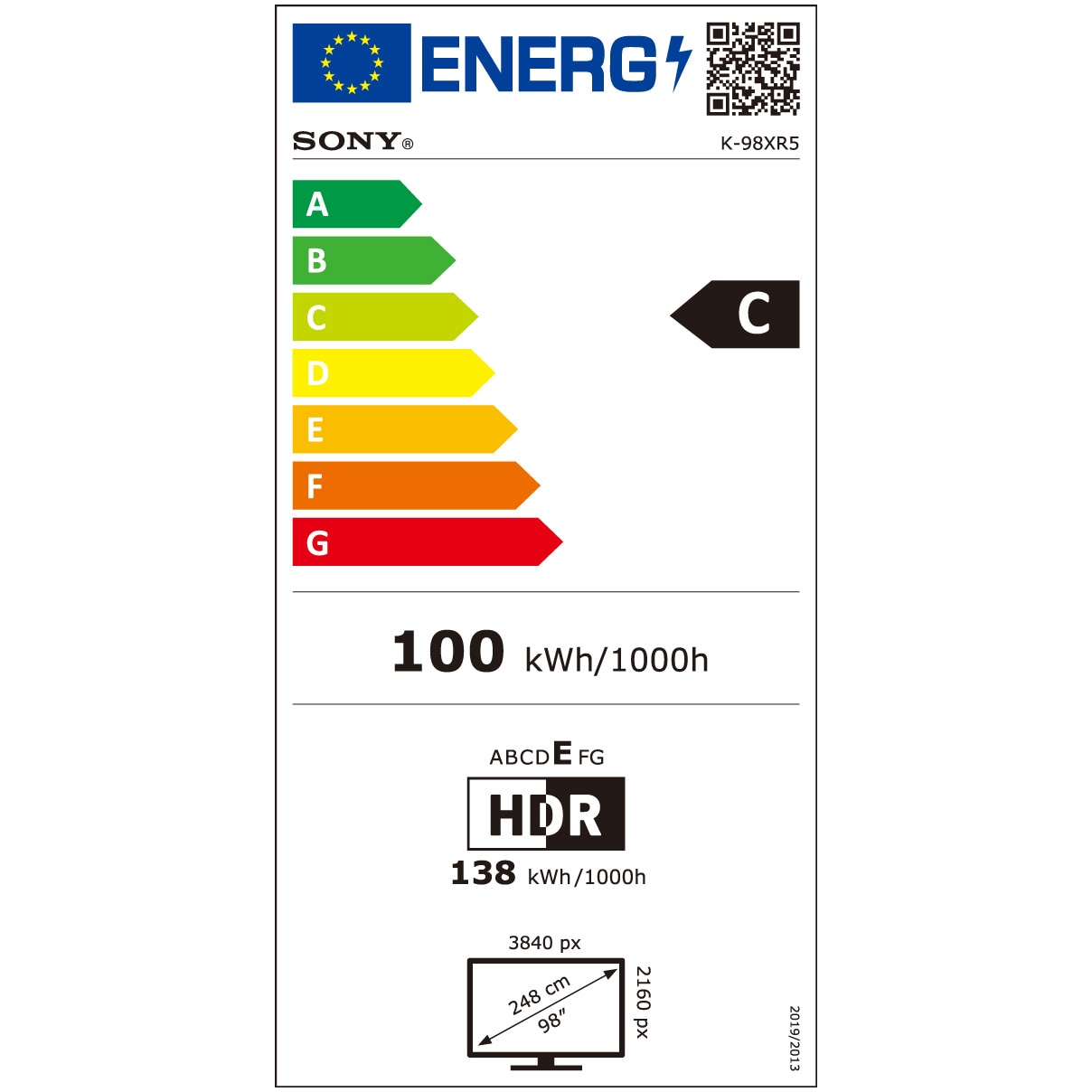 Televizor Sony BRAVIA 5 XR l Mini LED 98XR55, 248 cm, Smart Google TV, 4K Ultra HD, 100 Hz, Clasa C (Model 2025)