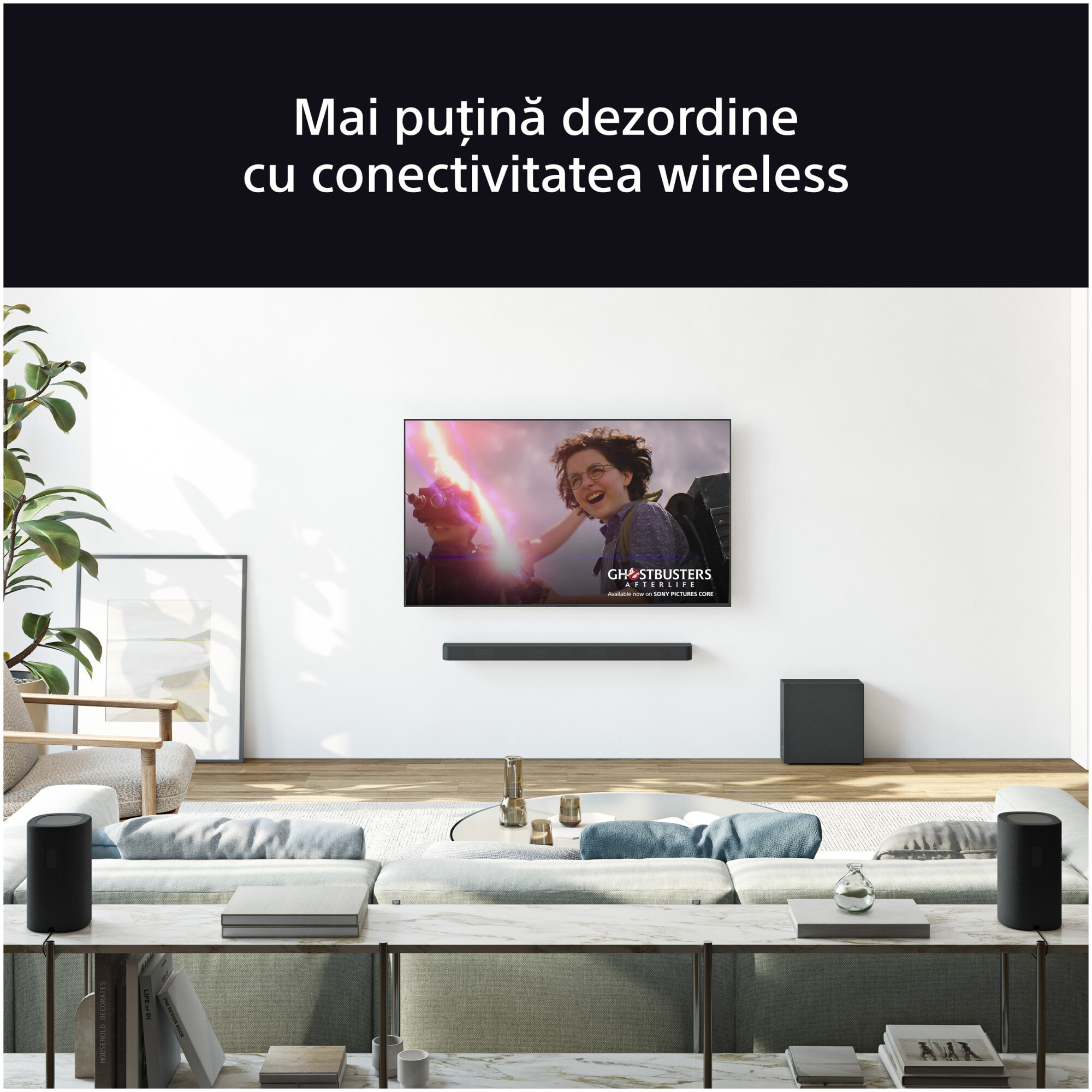 Kit surround Wireless Sony BRAVIA Theatre Rear 8 SA-RS8, 100W, 2.0.2ch, Negru