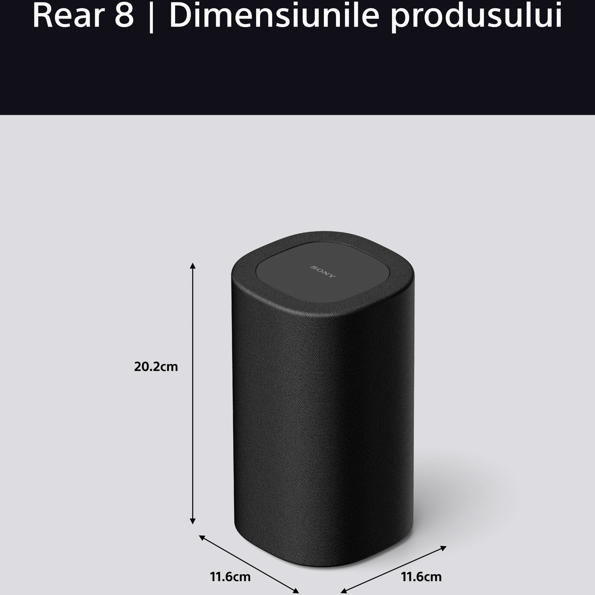 Kit surround Wireless Sony BRAVIA Theatre Rear 8 SA-RS8, 100W, 2.0.2ch, Negru