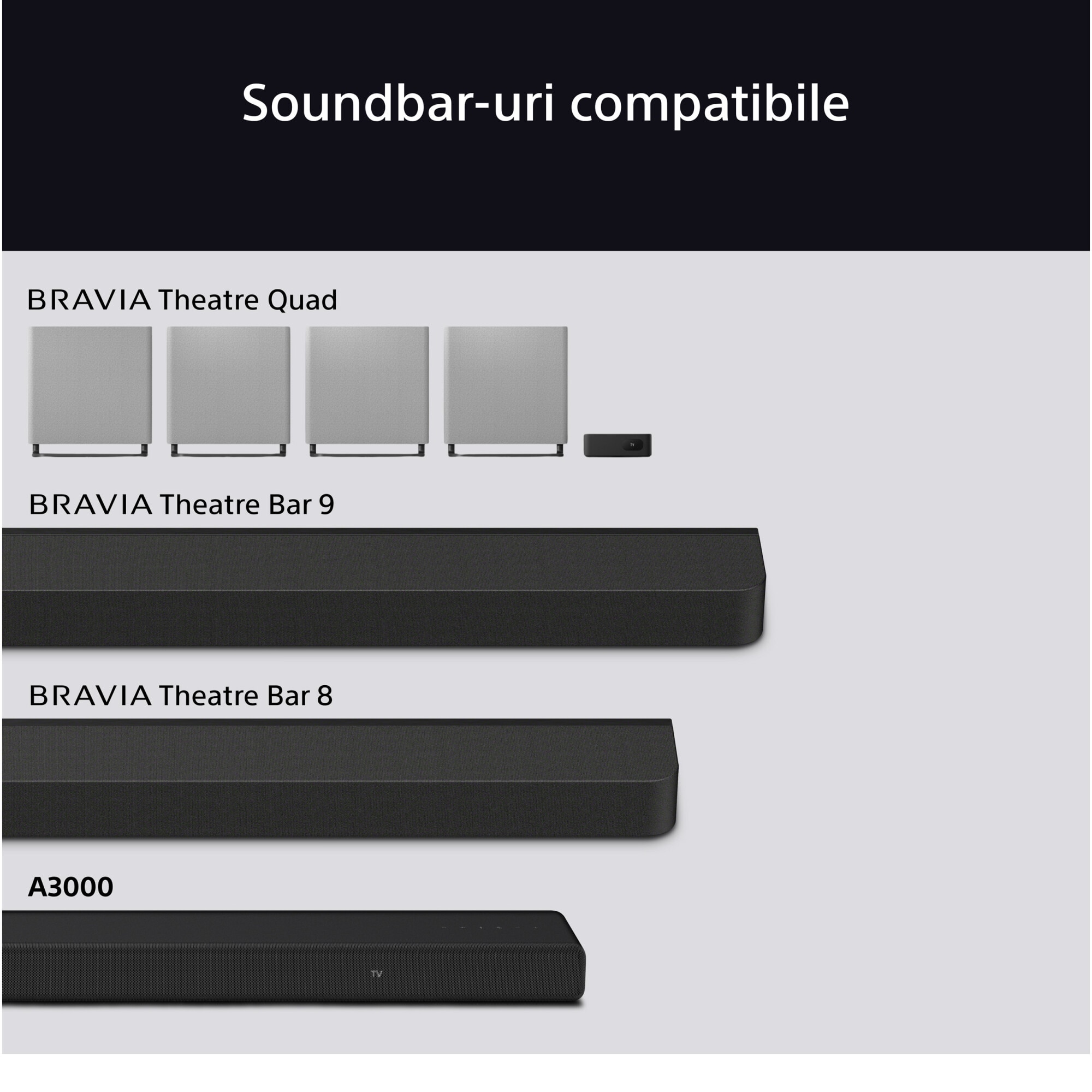 Subwoofer Sony BRAVIA Theatre Sub 7 SA-SW7, 100W, Wireless, Bass Relfex, Negru